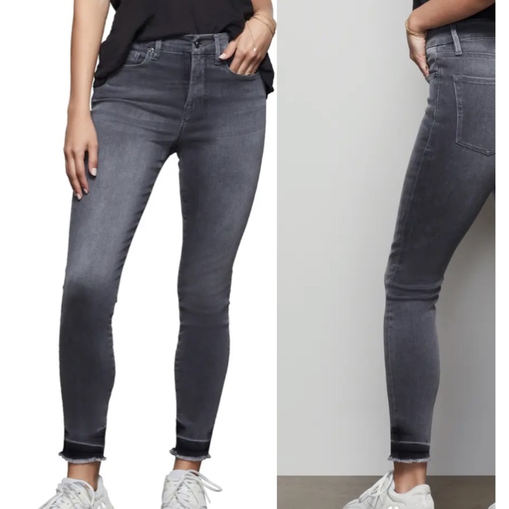GOOD AMERICAN Jeans, Raw Hem Crop Skinny Jeans, size 20